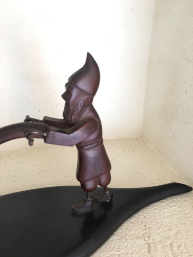 Decorazione vintage antica a forma di frusta Caixa, scatola in legno