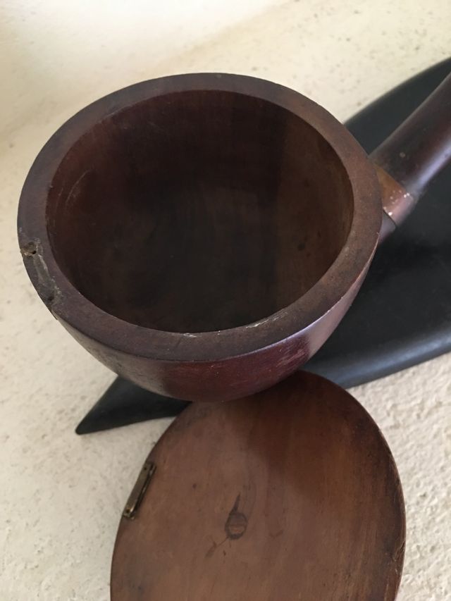 Decorazione vintage antica a forma di frusta Caixa, scatola in legno