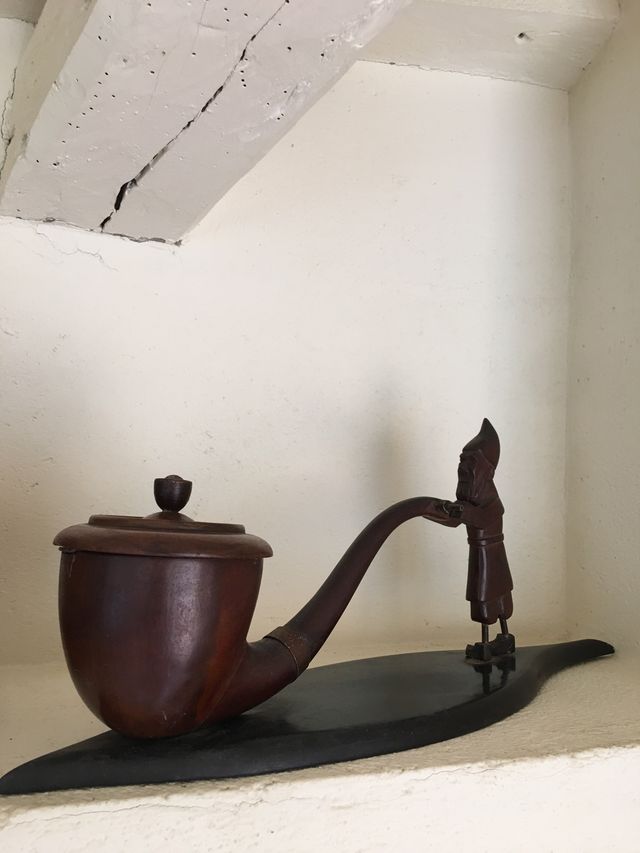 Decorazione vintage antica a forma di frusta Caixa, scatola in legno