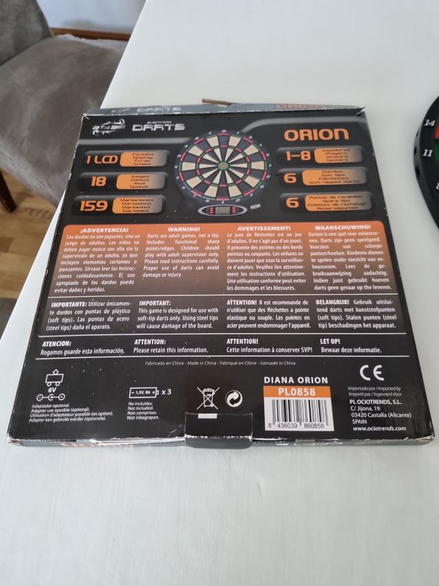 DARDO Juego de dardos electrónico con 6 dardos