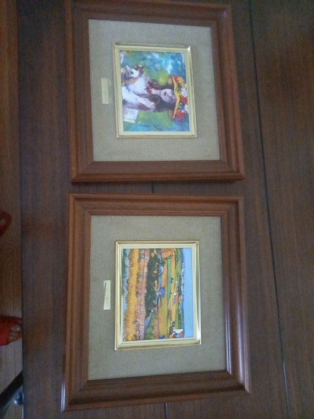 2 Reproducciones de Renoir y Van Gogh