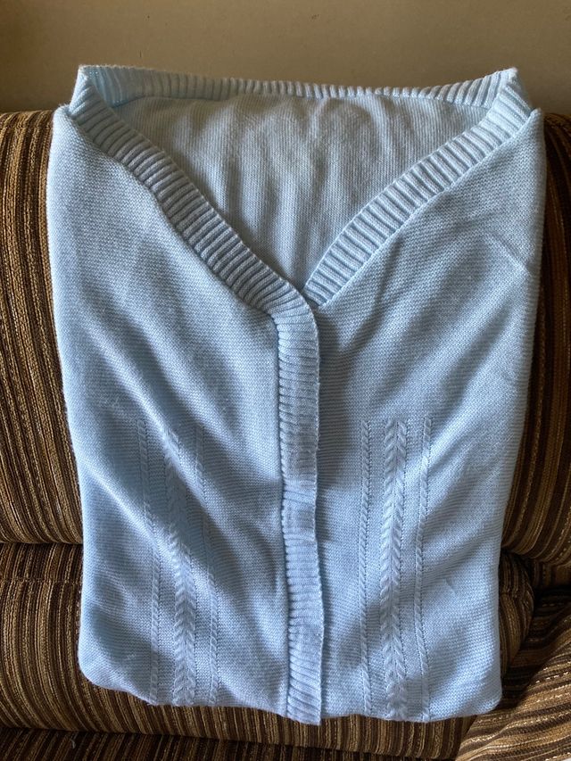 Saco bebé lana azul