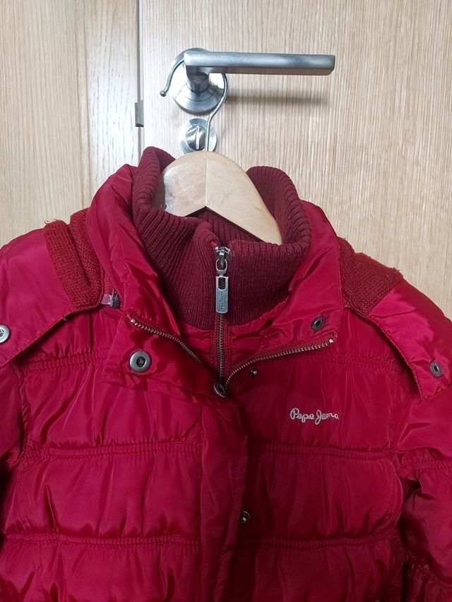 abrigo pepe Jeans rojo talla s