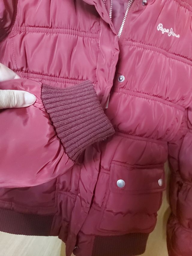 abrigo pepe Jeans rojo talla s