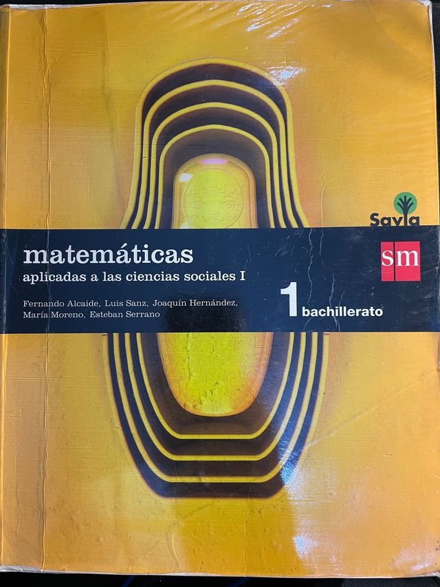Libro de matemáticas 1 bachillerato, savla