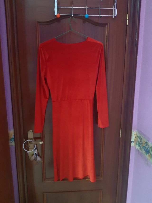 vestido rojo terciopelo TALLA UNICA