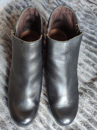 Botines de piel negros combinados talla 38
