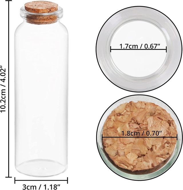 28 botellines de cristal 50ml