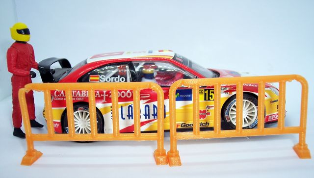 5 Vallas de obra 1:32, 1:43, para scalextric