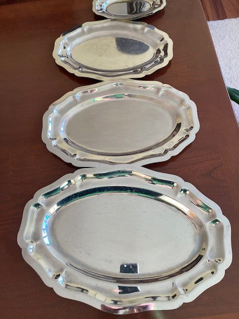 4 BANDEjAS DE ACERO INOXIDABLE