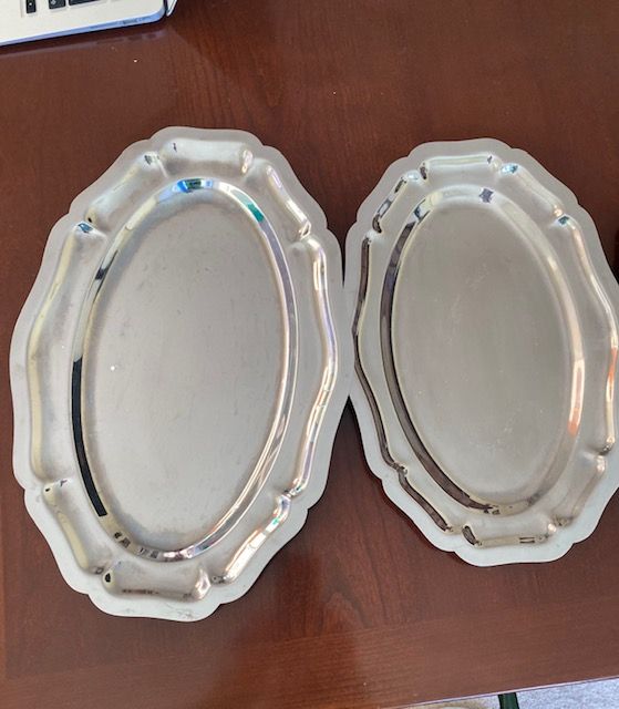 4 BANDEjAS DE ACERO INOXIDABLE