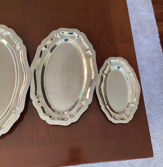 4 BANDEjAS DE ACERO INOXIDABLE