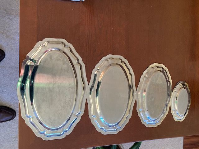 4 BANDEjAS DE ACERO INOXIDABLE