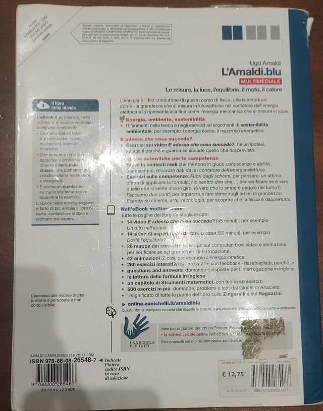 L'Amaldi le misure, la luce, l'equilibrio, il moto