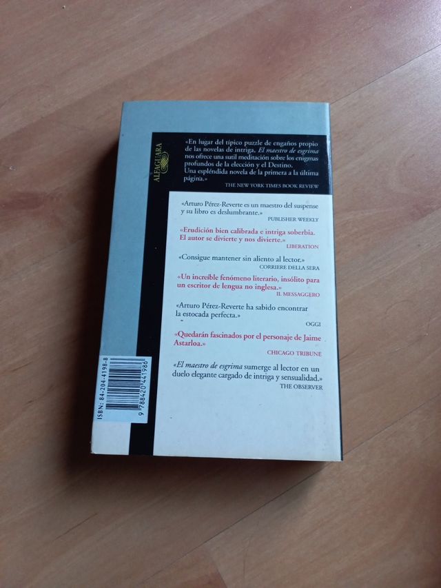 Libro El maestro de esgrima