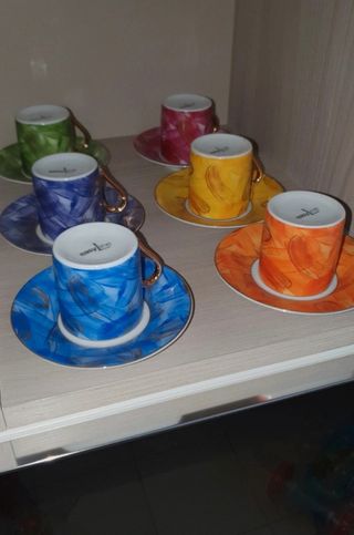 Tazzine caffè multicolore 