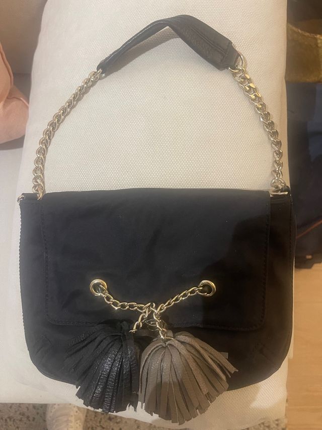 Bolso azul marino de hombro. purificacion Garcia