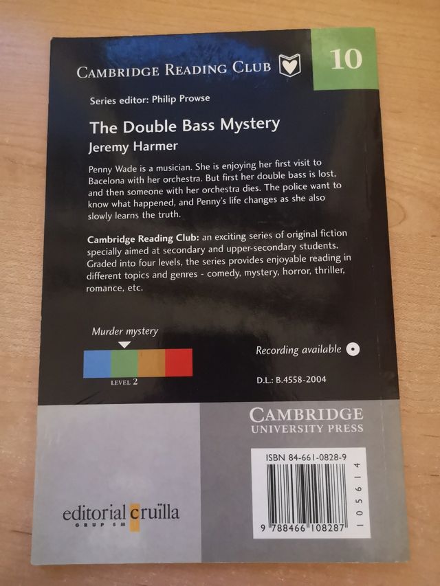 Libro de inglés " The double bass misery"