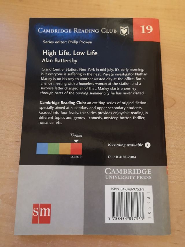 Libro de inglés " High life, low life"
