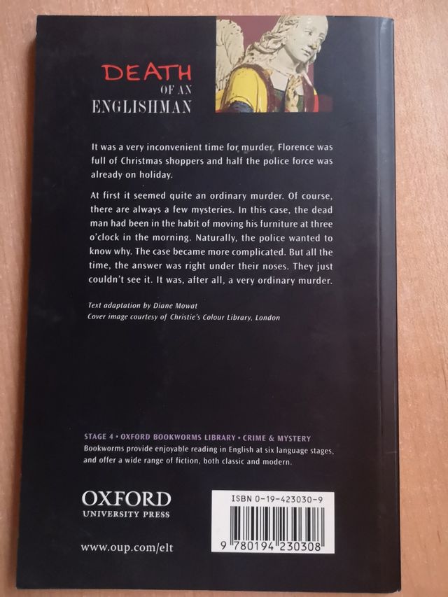 Libro de inglés "Death of an Englisman"