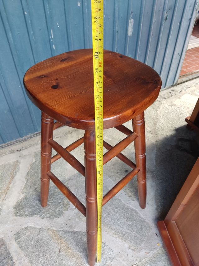 Bancone Bar angolare Vintage con Sgabello