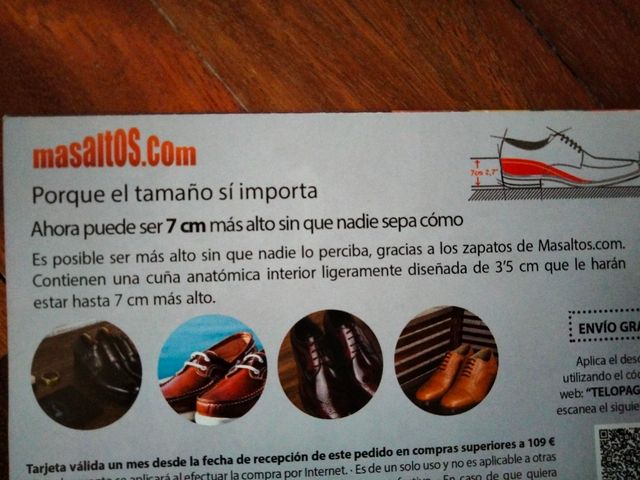 Zapato negro talla 40 con alza interior