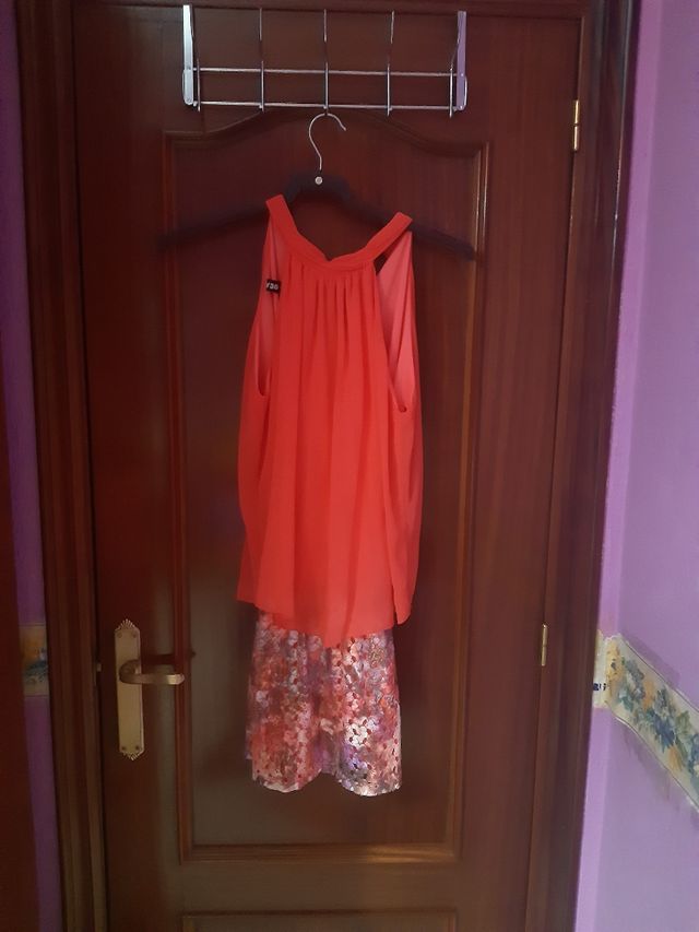 vestido naranja TALLA M