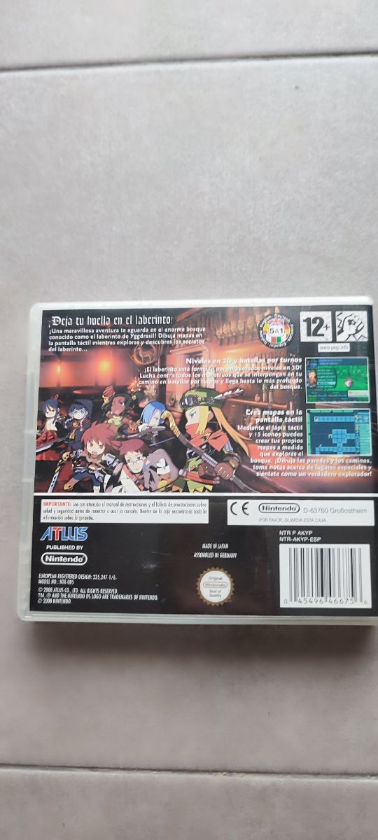 etrian odyssey ds Pal España falta manual