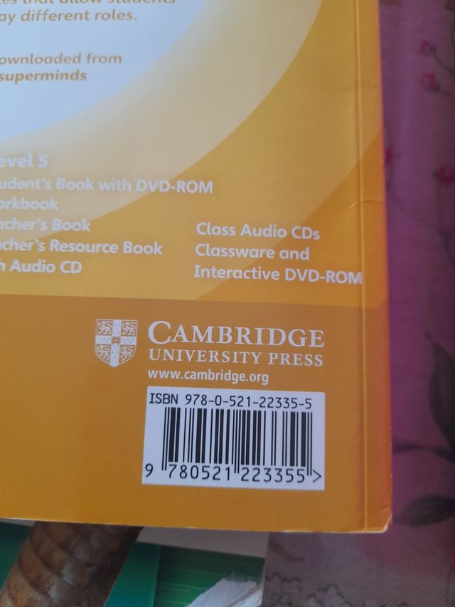 libro inglés superminds Cambridge.