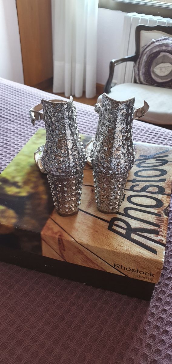 sandalias plata Zara talla 41