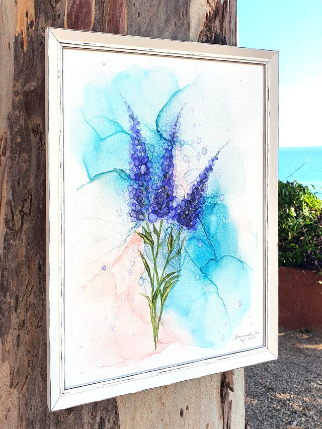 Cuadro original con tinta de alcohol y acrílica