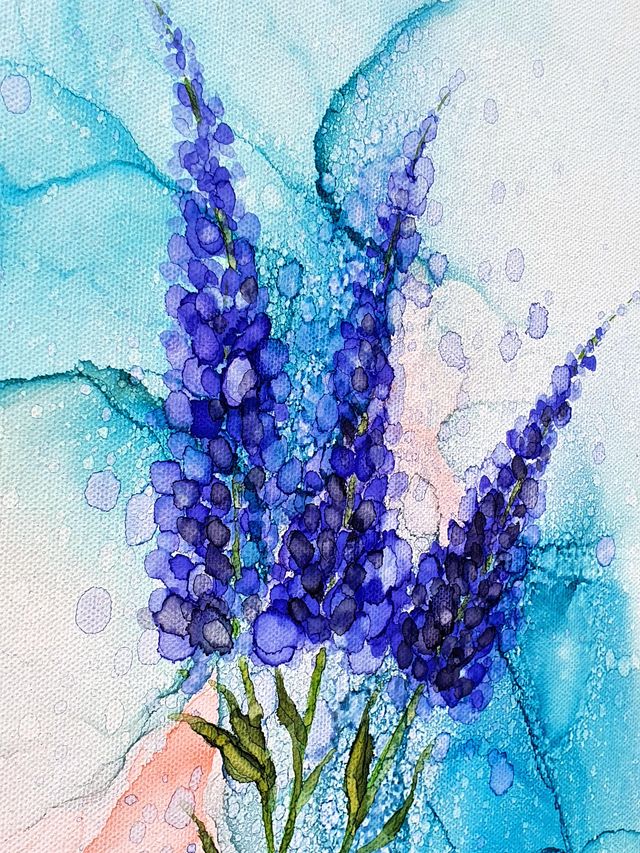 Cuadro original con tinta de alcohol y acrílica