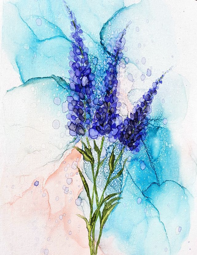 Cuadro original con tinta de alcohol y acrílica