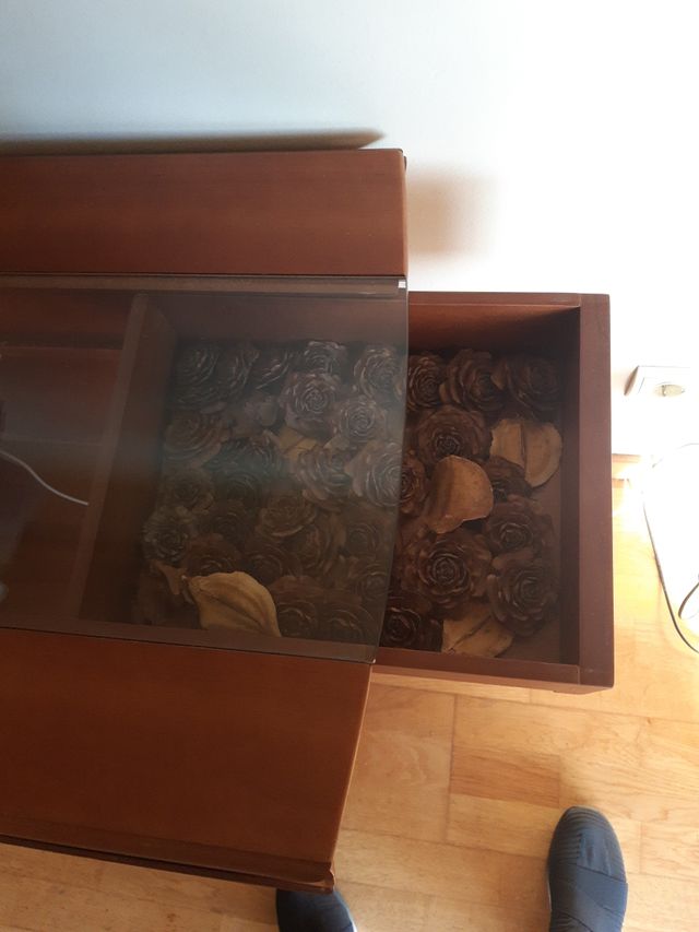 MESA +4 SILLAS (PLEGABLE OVALADA) DE  CEREZO