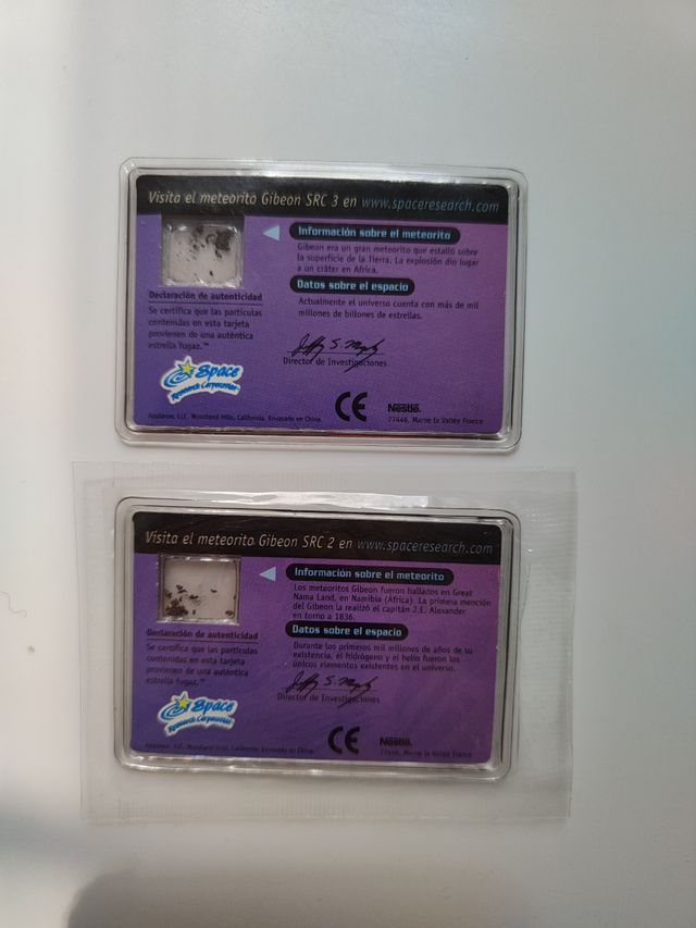 polvo cósmico de meteorito