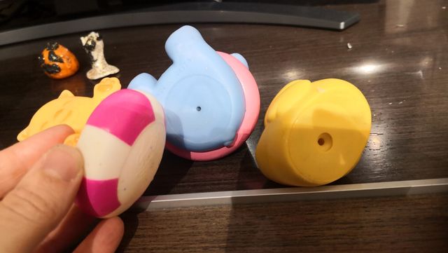 Lote de 6 art. (3 sonajeros y 3 muñecos)