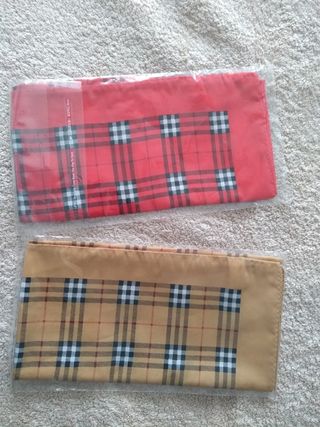 lote de 2 pañuelos de cuadritos