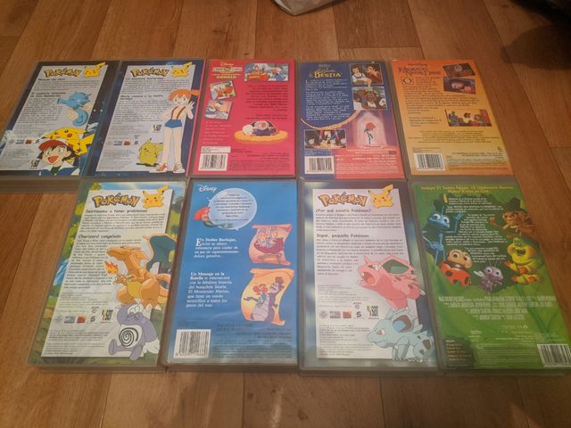 VHS infantiles pokemon y disney
