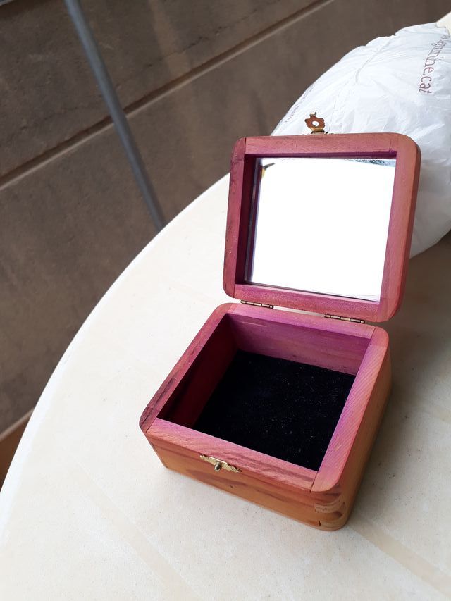 Joyero Organizador Caja madera espejo