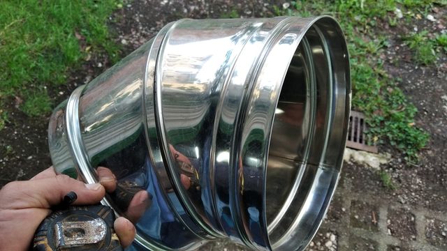 Codo 210 diámetro 1 capa simple más 3 abrazaderas