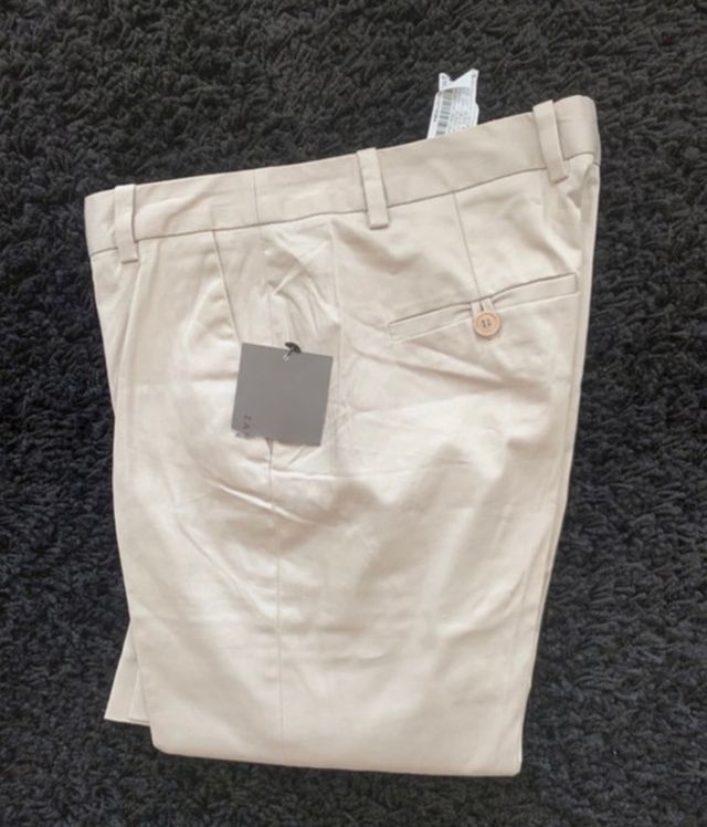 Pantalones crema Zara ,talla 38