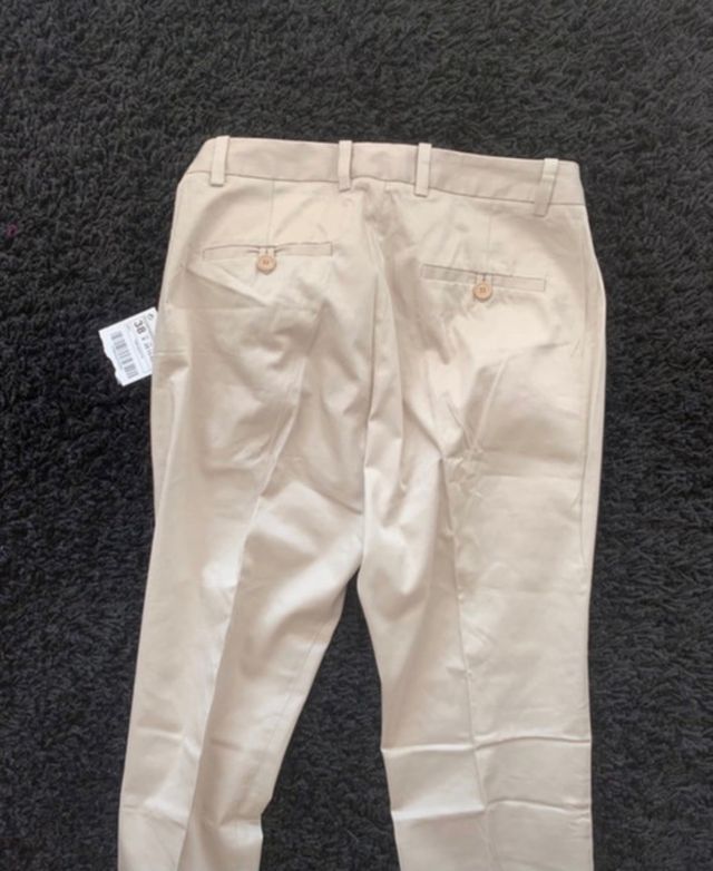 Pantalones crema Zara ,talla 38