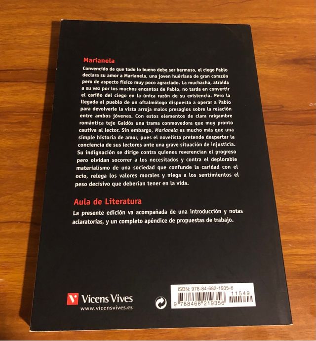 "Marianela" de Benito Pérez Galdós