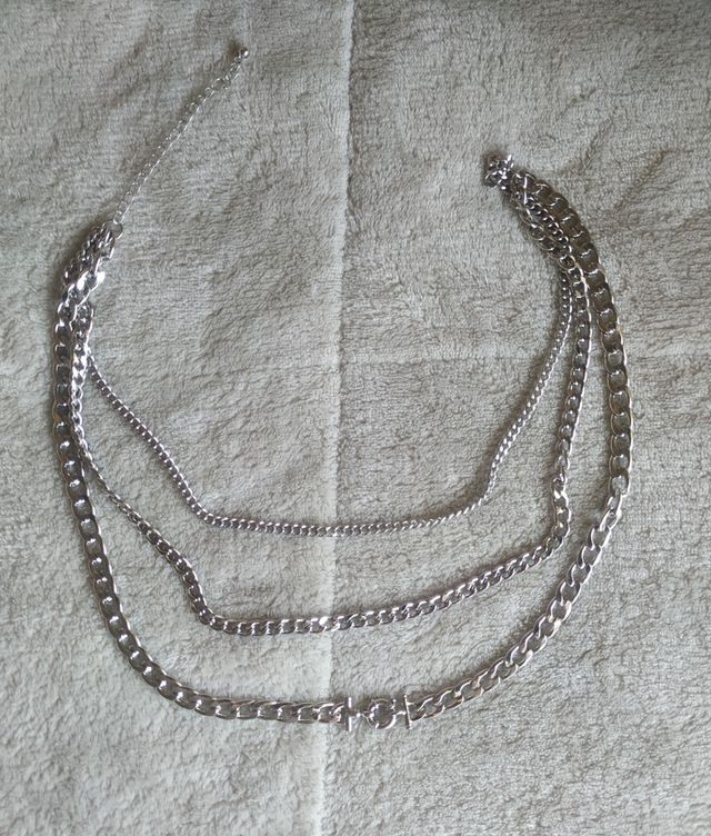Colgante de cadenas plateado Primark