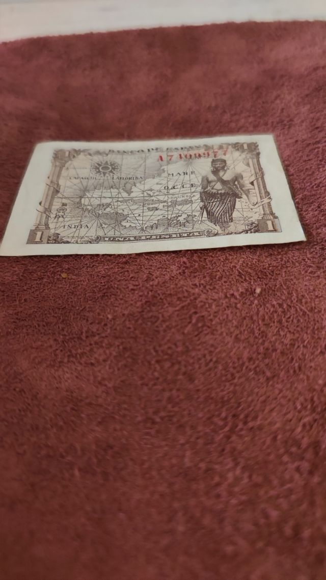 Billete de una peseta de 1945