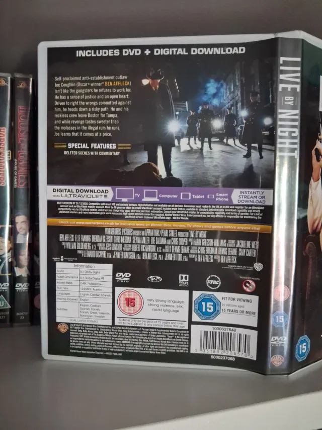 Película Vivir de noche dvd Con audio Castellano