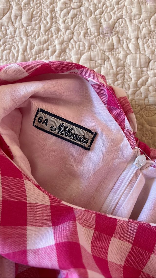 Vestido Vichy Buganvilla T.6-7