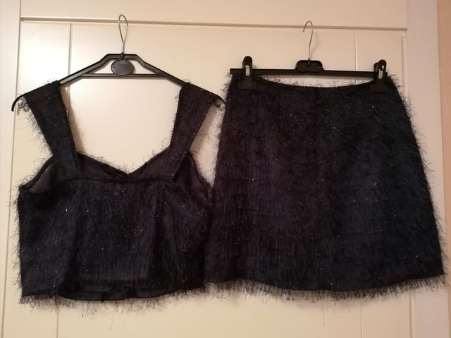 completo nero con Fili in lame