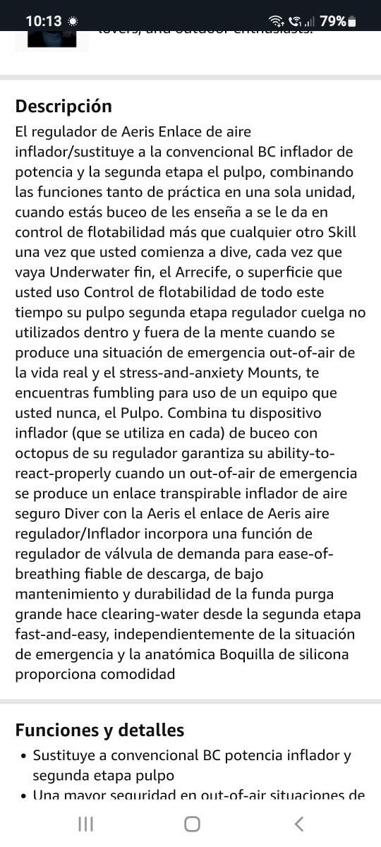 INFLADOR REGULADOR de submarinismo