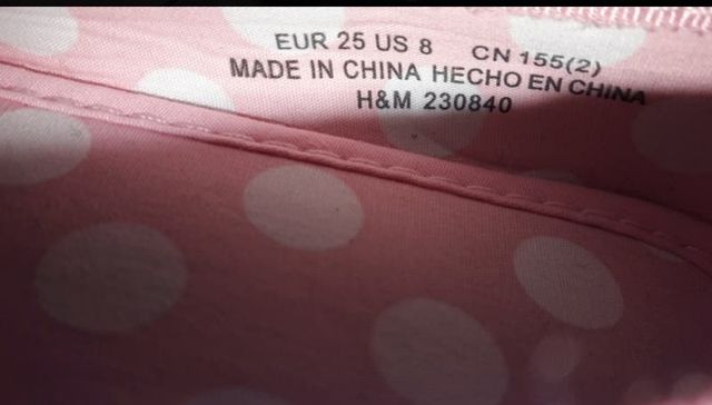 $ LOTE Bailarinas NIÑA H&M - Talla 26 Rosa y Azul